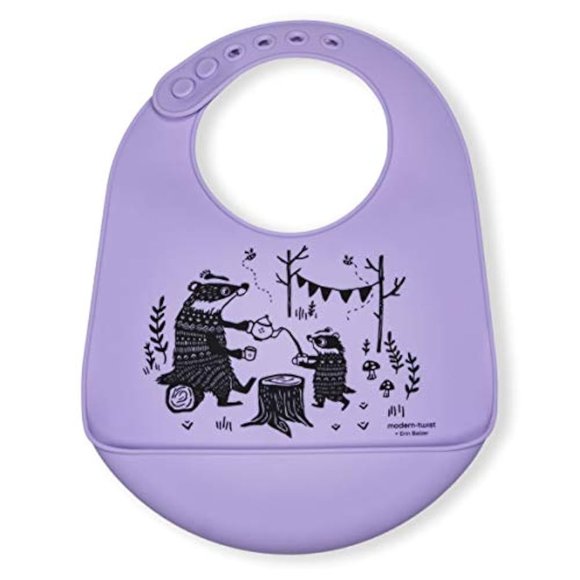 Bucket Bib : Badger Family - Lavender - Picture 2 of 2